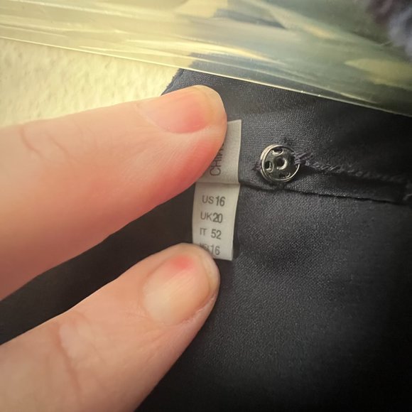 ELIE TAHARI Rosanna Blue Velvet Floral Sleeveless Summer Sheath Dress size 16 - Picture 11 of 13